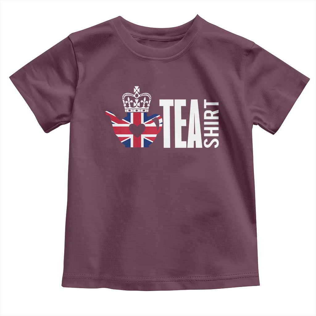 Funny English Tea UK Flag Toddler T Shirt
