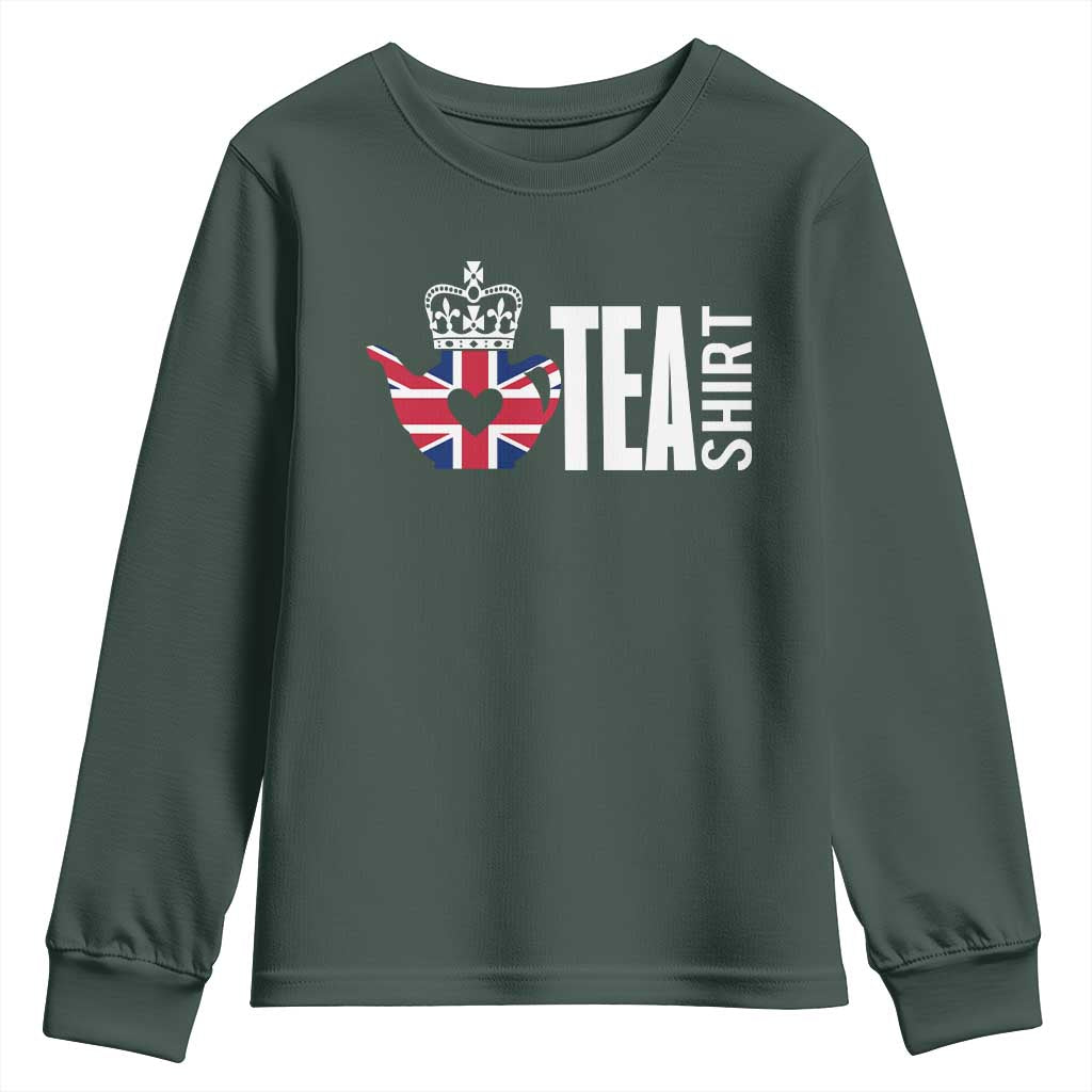 Funny English Tea UK Flag Youth Sweatshirt