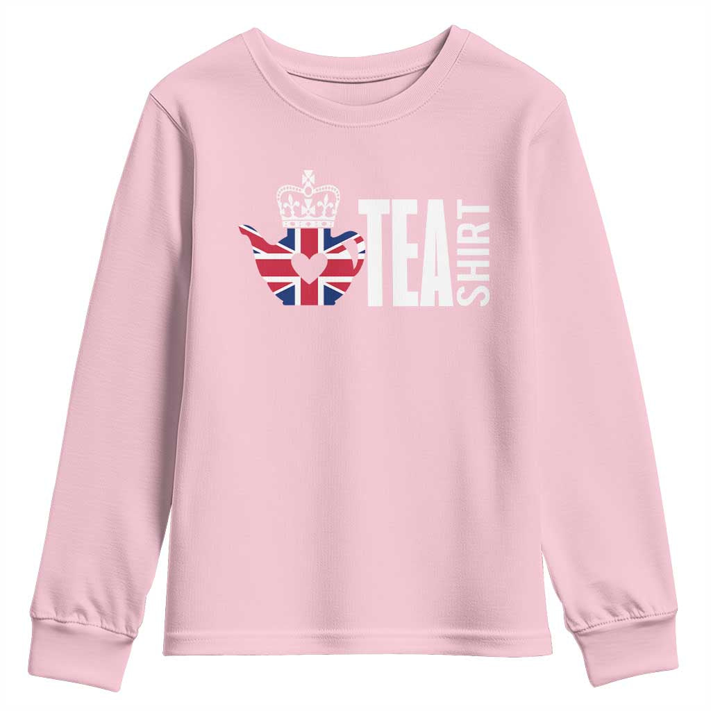 Funny English Tea UK Flag Youth Sweatshirt