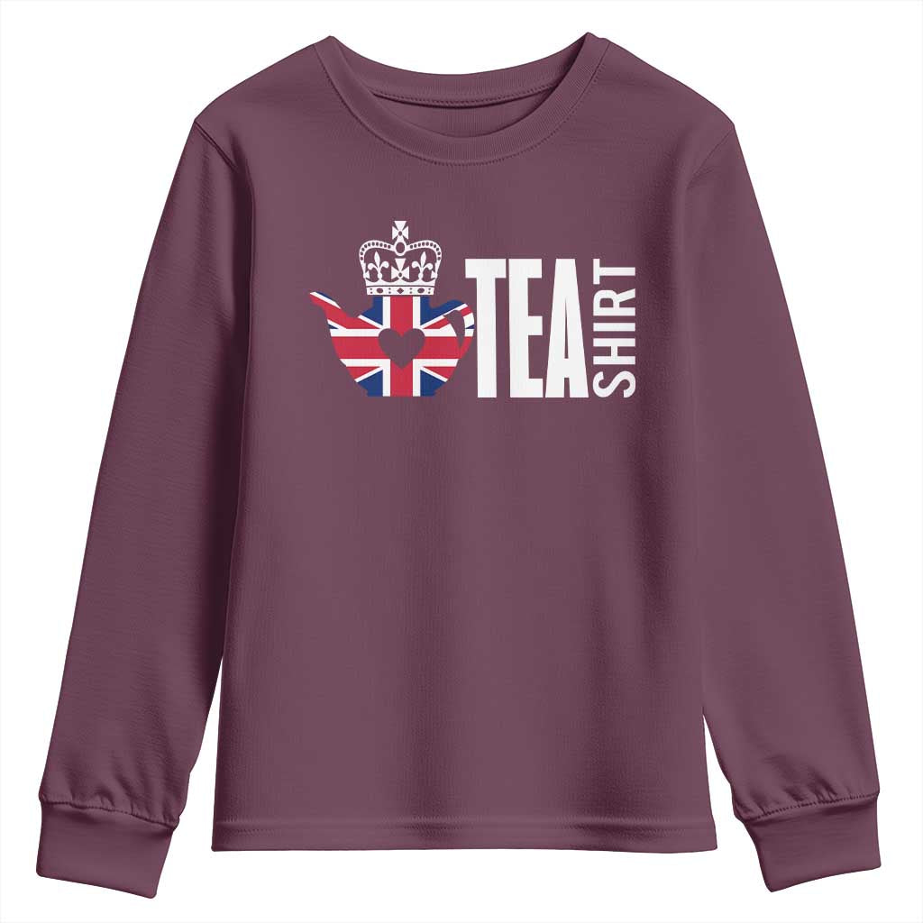 Funny English Tea UK Flag Youth Sweatshirt