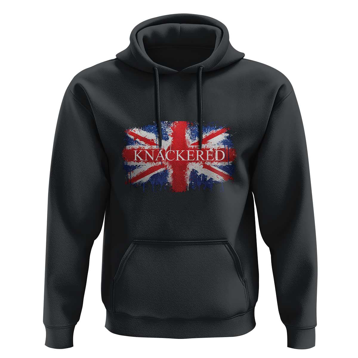 Funny Knackered The UK Flag British Hoodie
