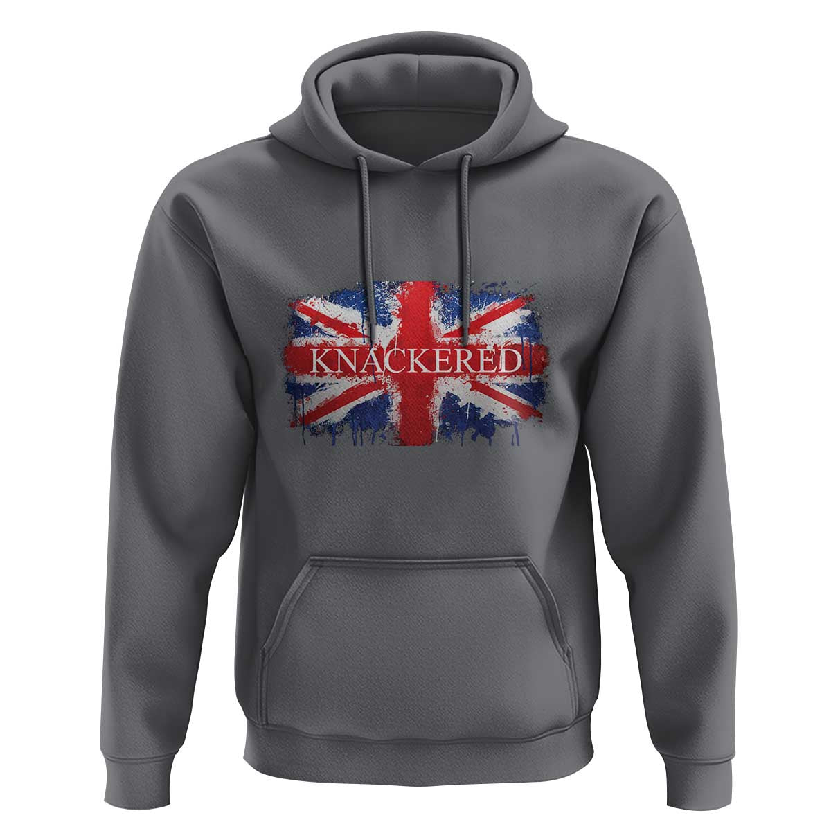Funny Knackered The UK Flag British Hoodie