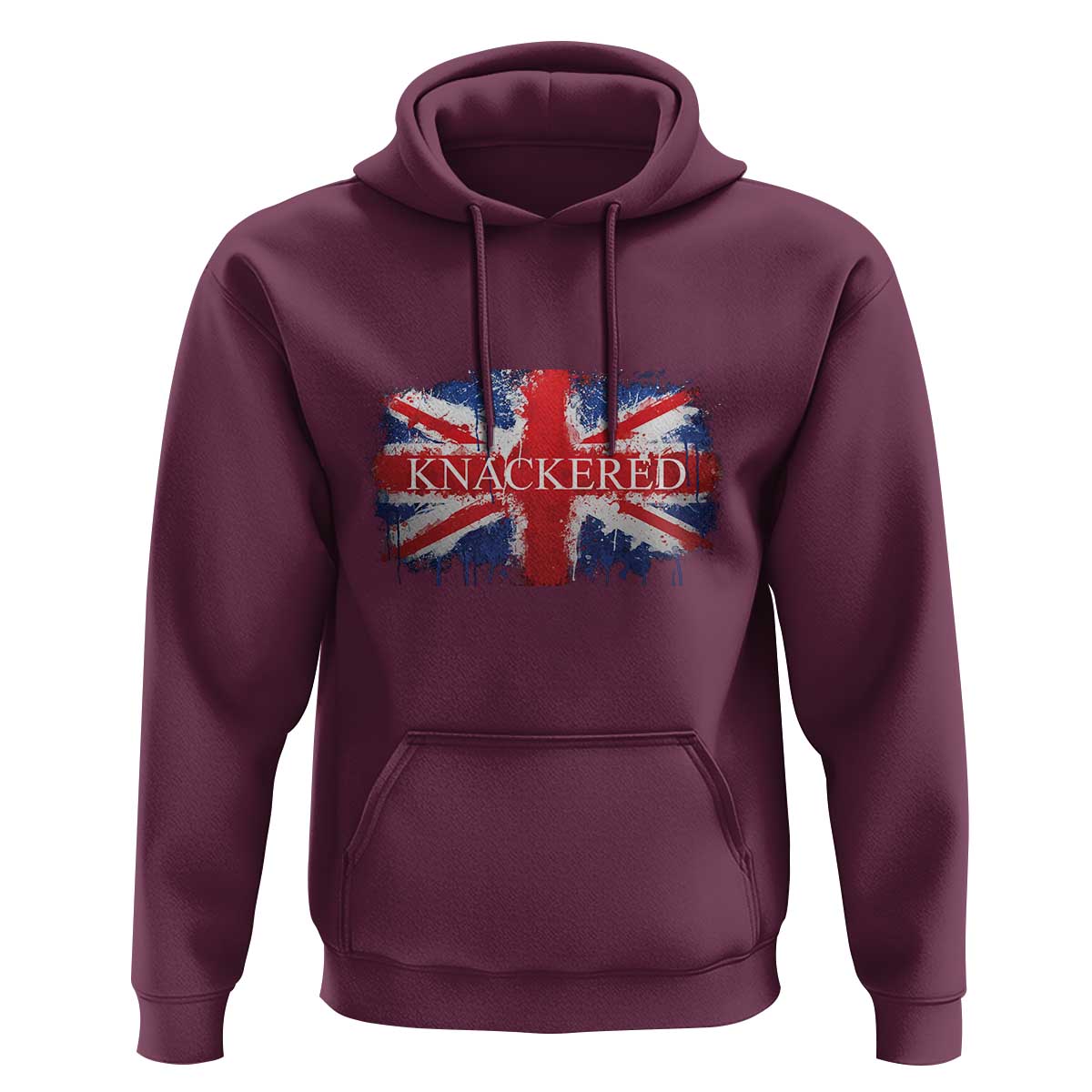 Funny Knackered The UK Flag British Hoodie