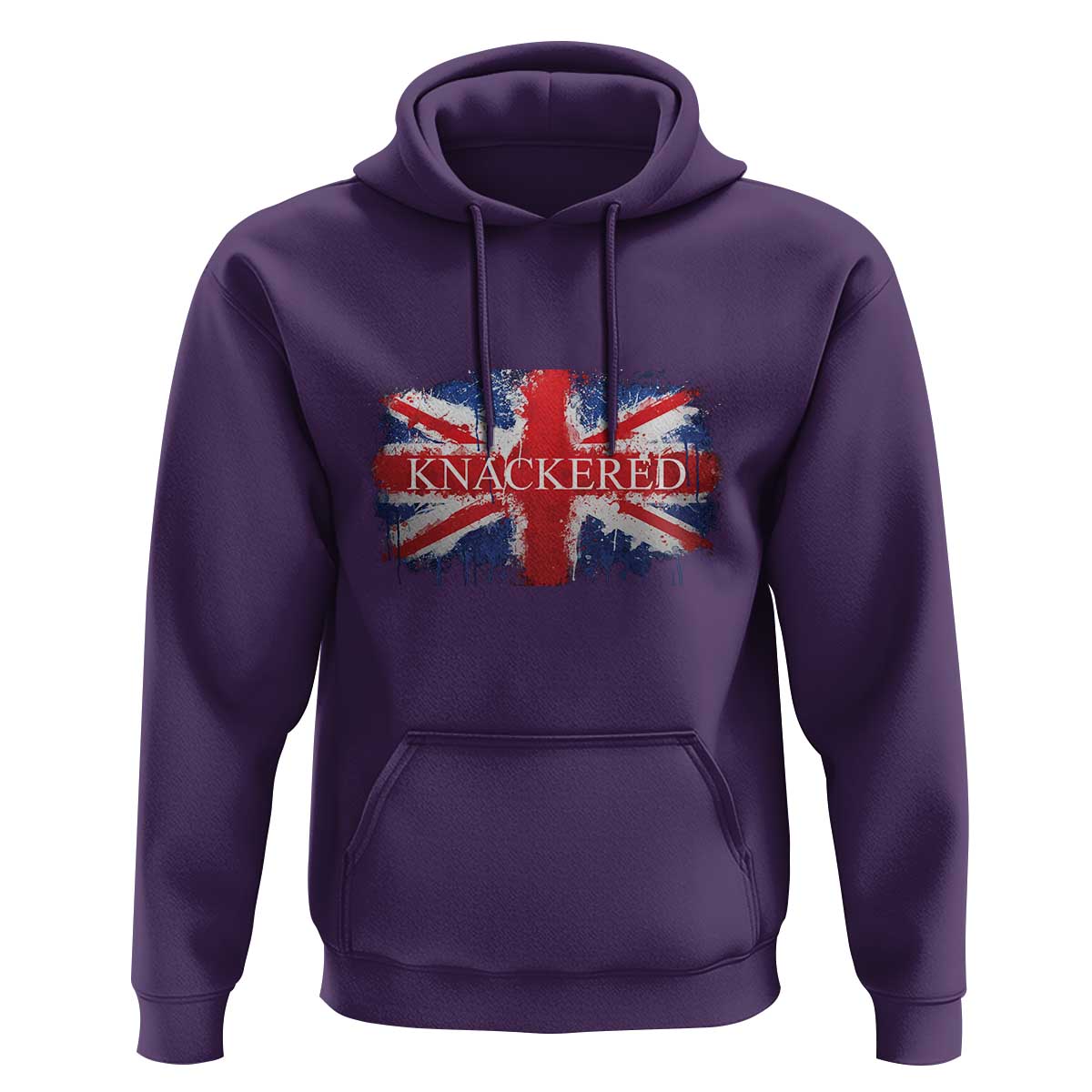 Funny Knackered The UK Flag British Hoodie