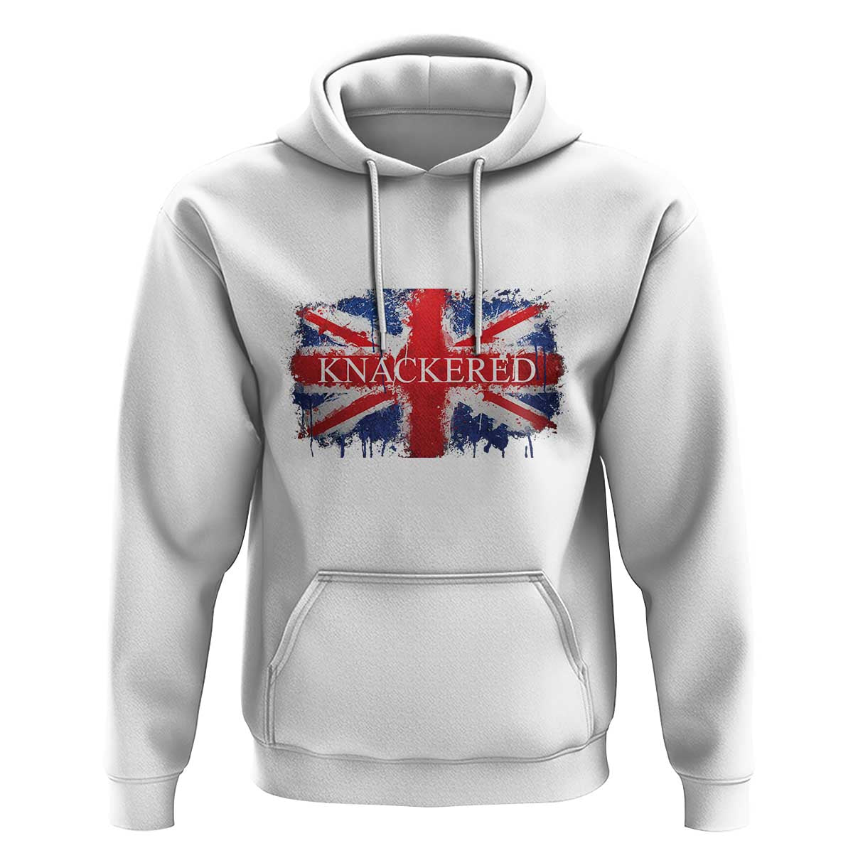 Funny Knackered The UK Flag British Hoodie