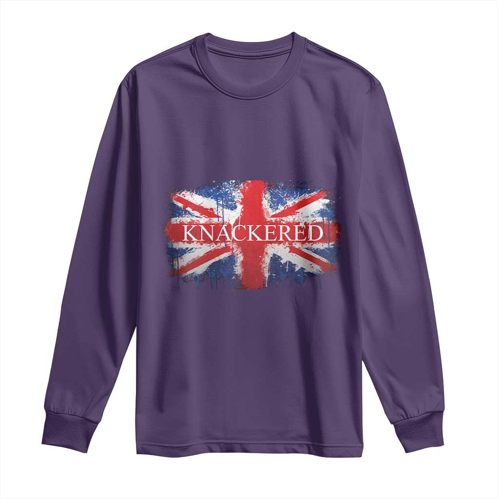 Funny Knackered The UK Flag British Long Sleeve Shirt