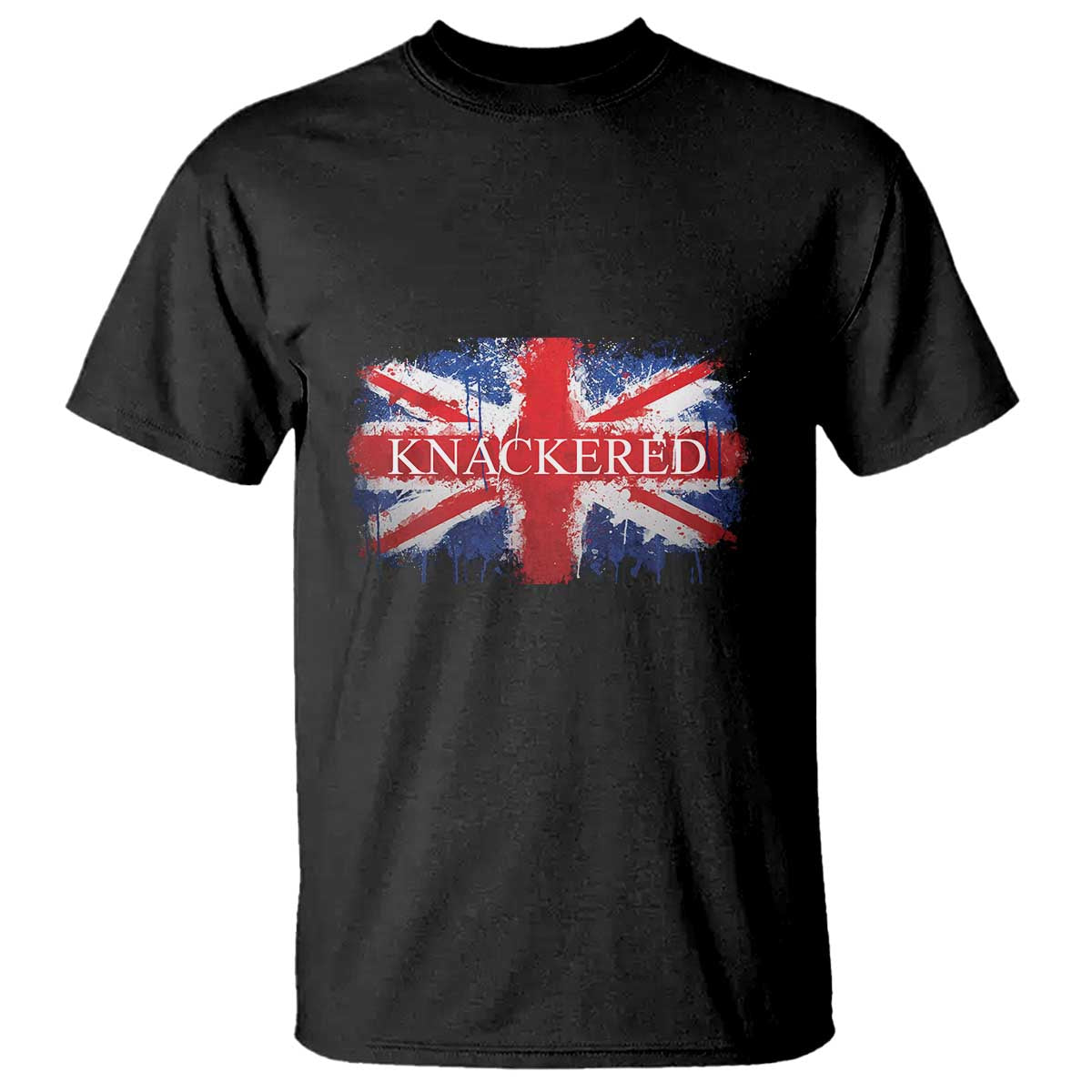 Funny Knackered The UK Flag British T Shirt - Wonder Print Shop