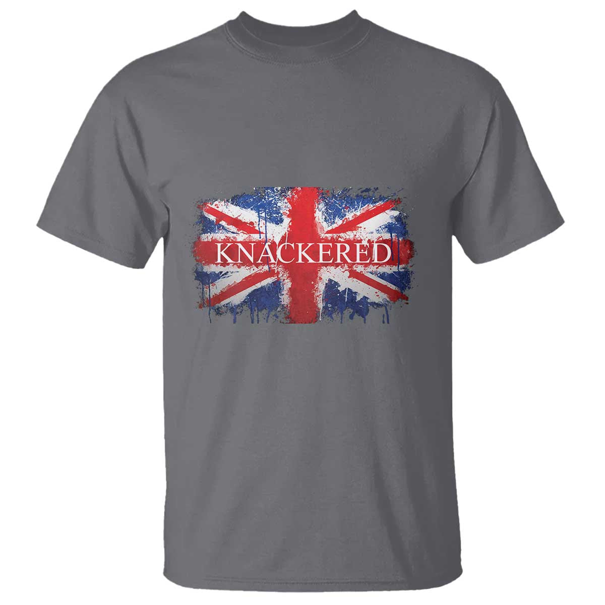 Funny Knackered The UK Flag British T Shirt - Wonder Print Shop