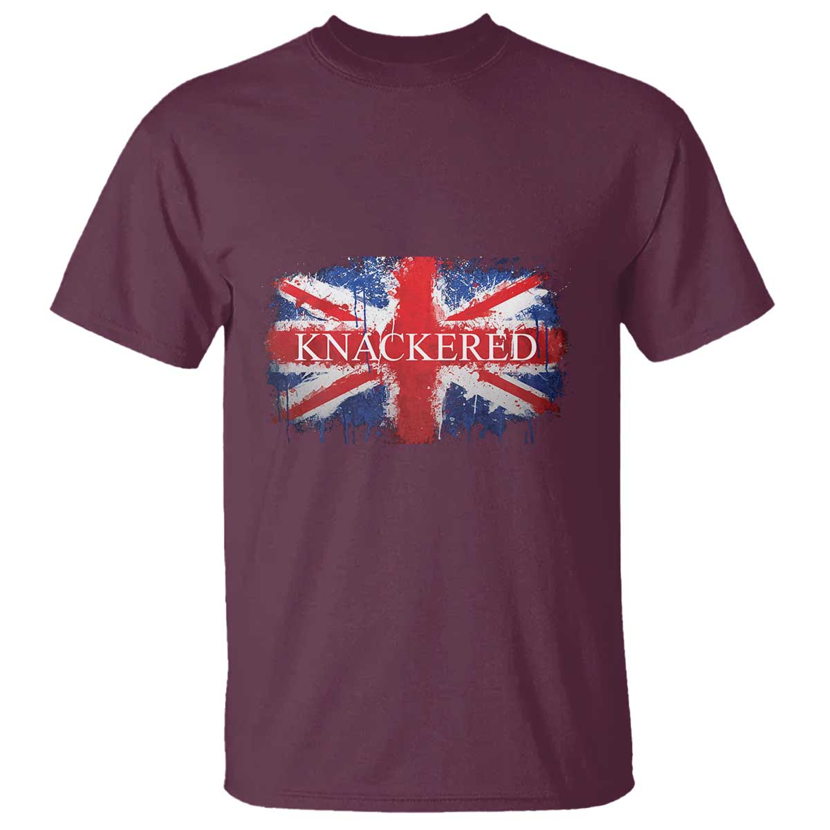 Funny Knackered The UK Flag British T Shirt - Wonder Print Shop