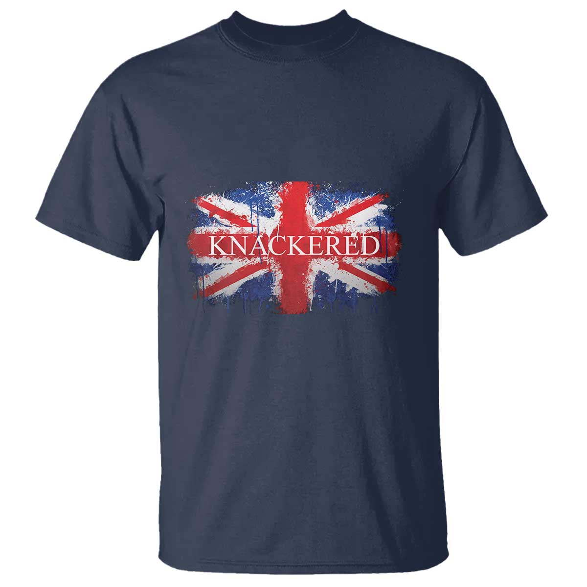Funny Knackered The UK Flag British T Shirt - Wonder Print Shop