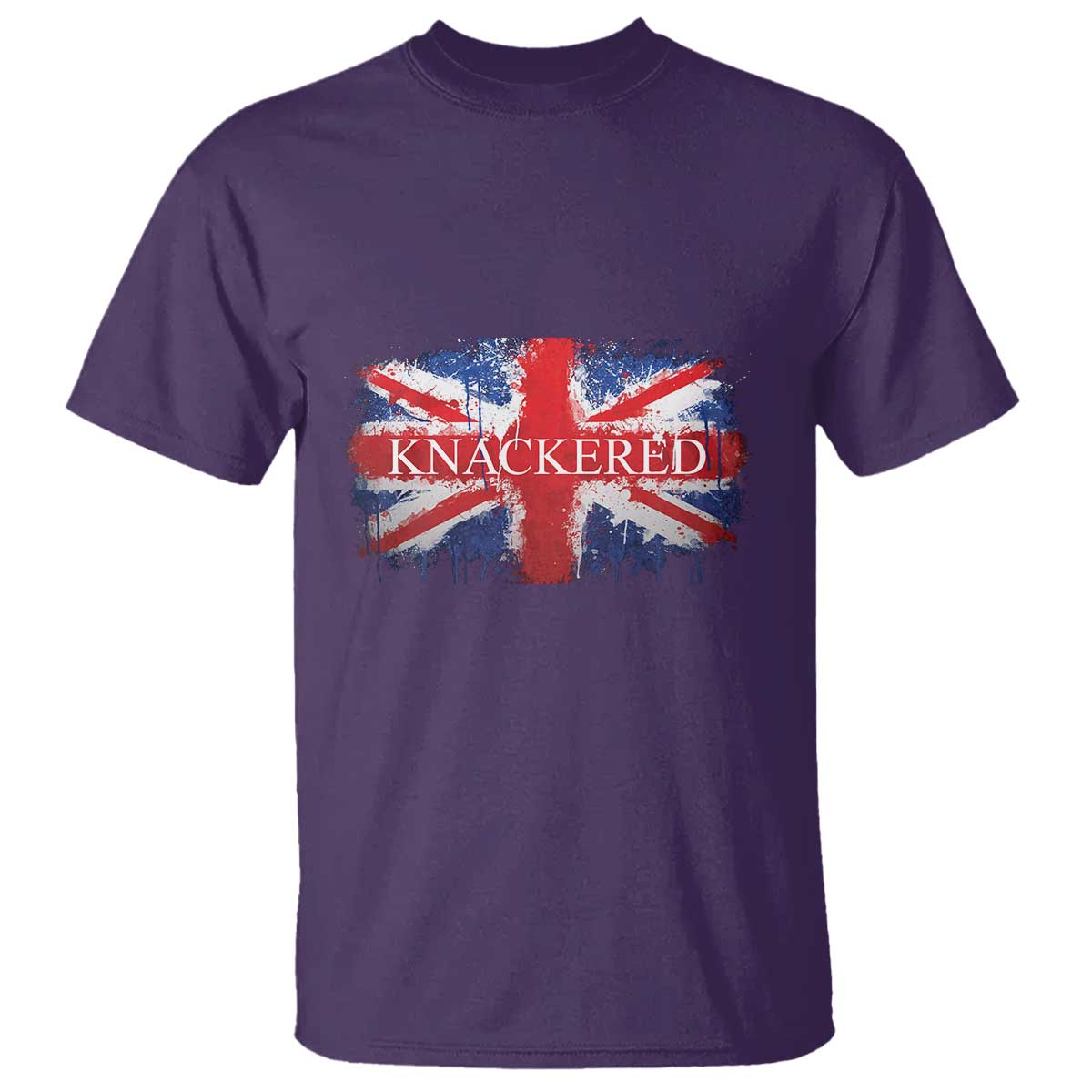 Funny Knackered The UK Flag British T Shirt - Wonder Print Shop