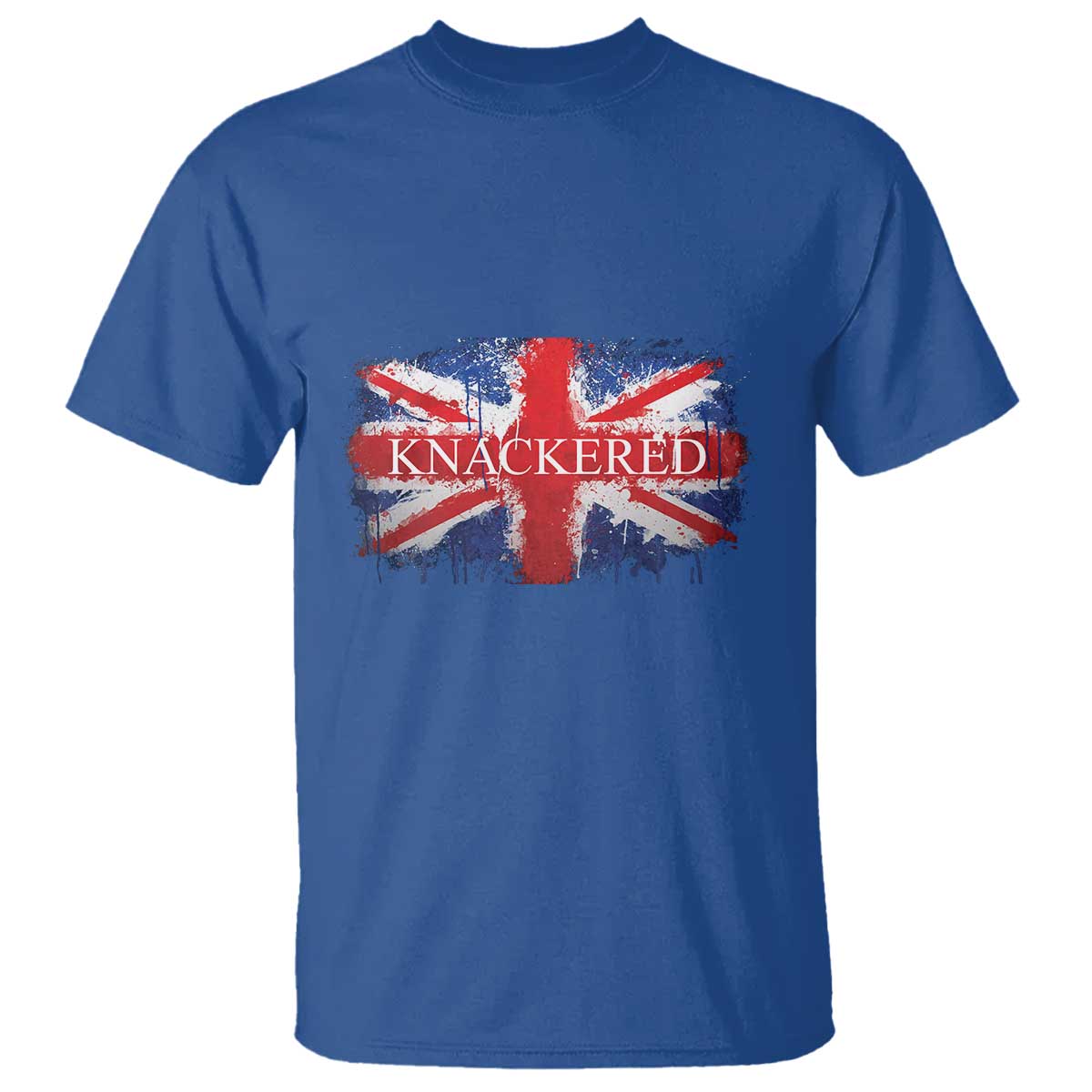 Funny Knackered The UK Flag British T Shirt - Wonder Print Shop