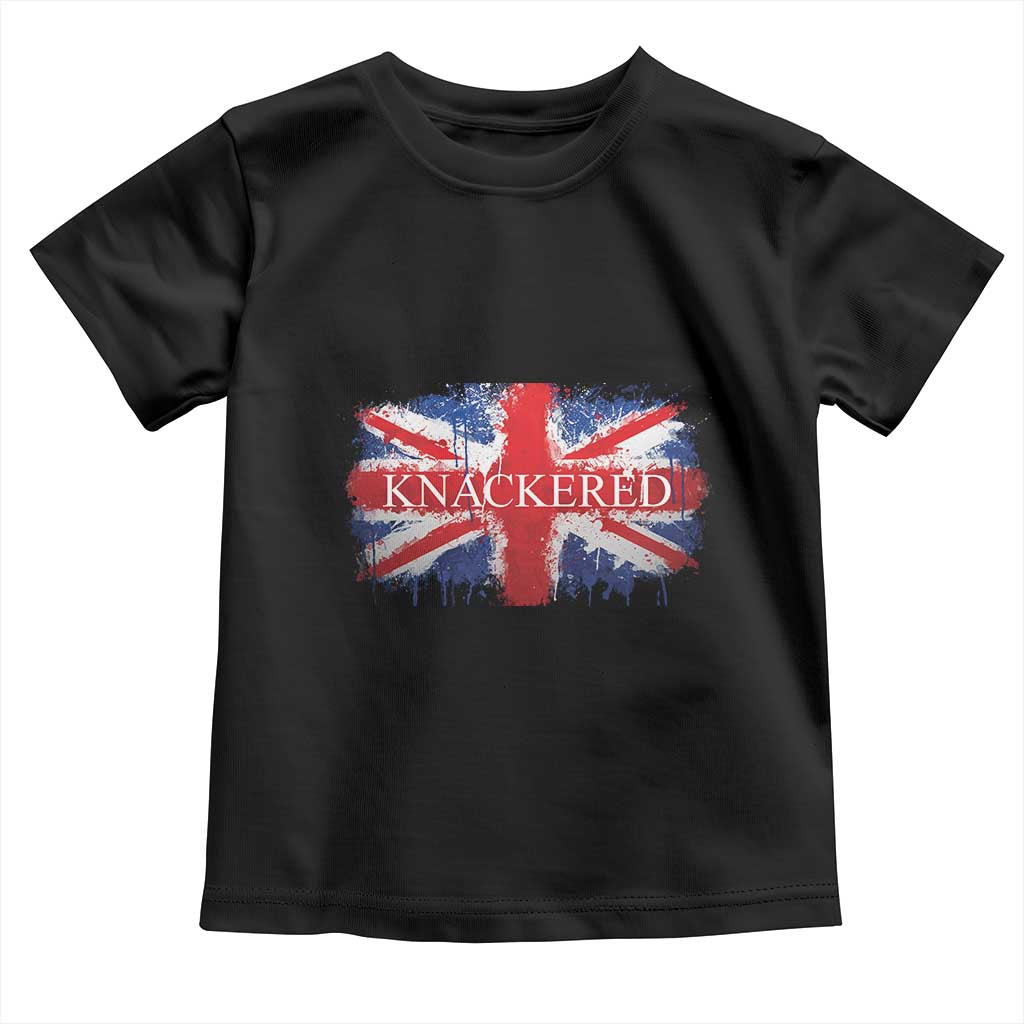 Funny Knackered The UK Flag British Toddler T Shirt