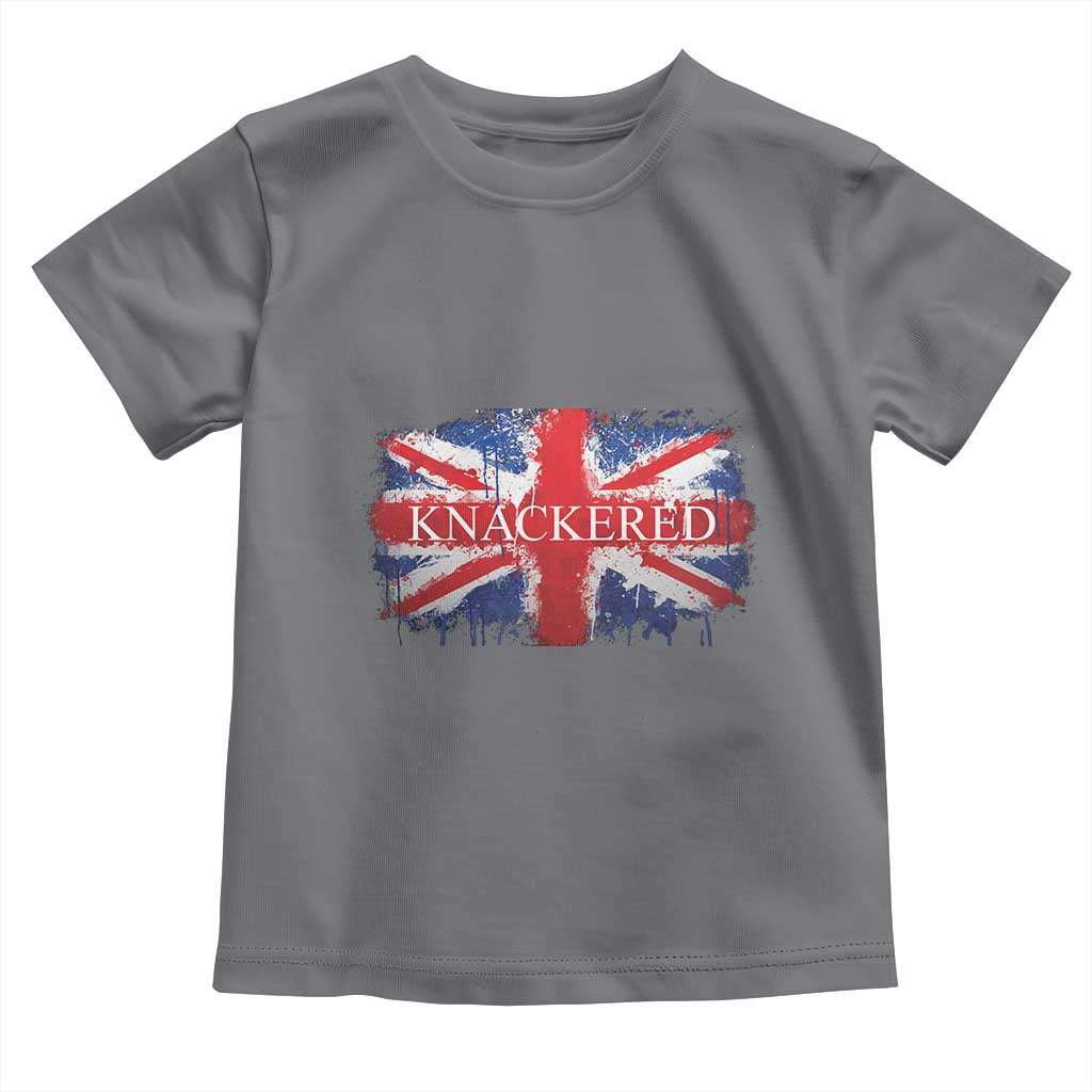 Funny Knackered The UK Flag British Toddler T Shirt