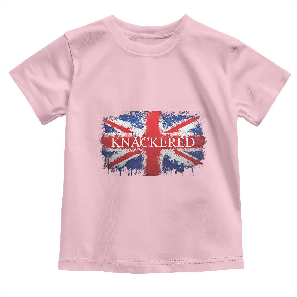 Funny Knackered The UK Flag British Toddler T Shirt