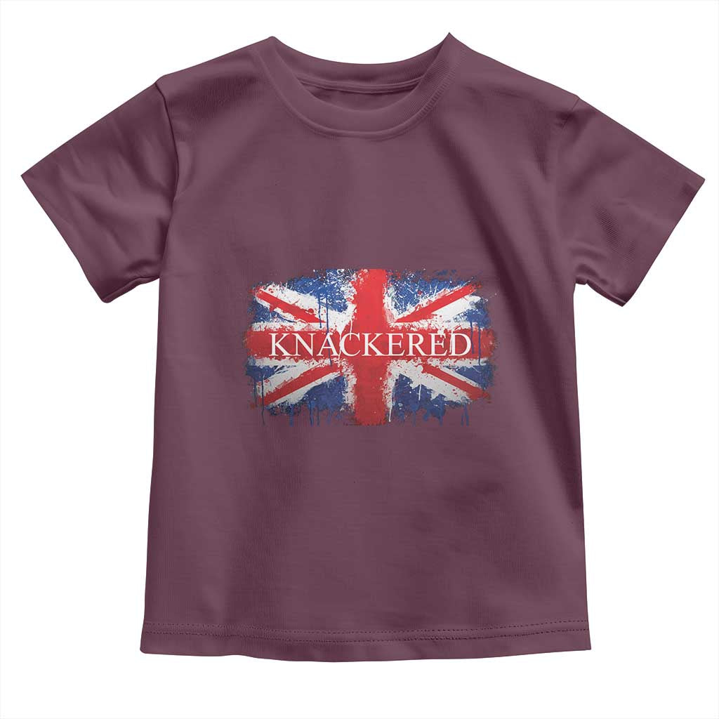 Funny Knackered The UK Flag British Toddler T Shirt