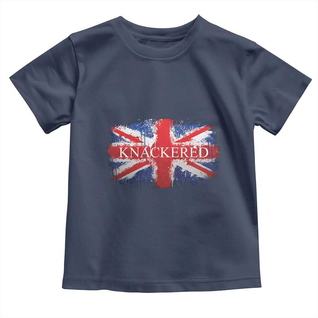Funny Knackered The UK Flag British Toddler T Shirt