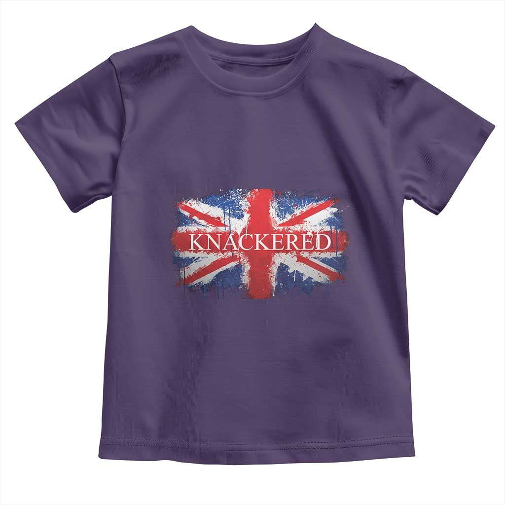Funny Knackered The UK Flag British Toddler T Shirt