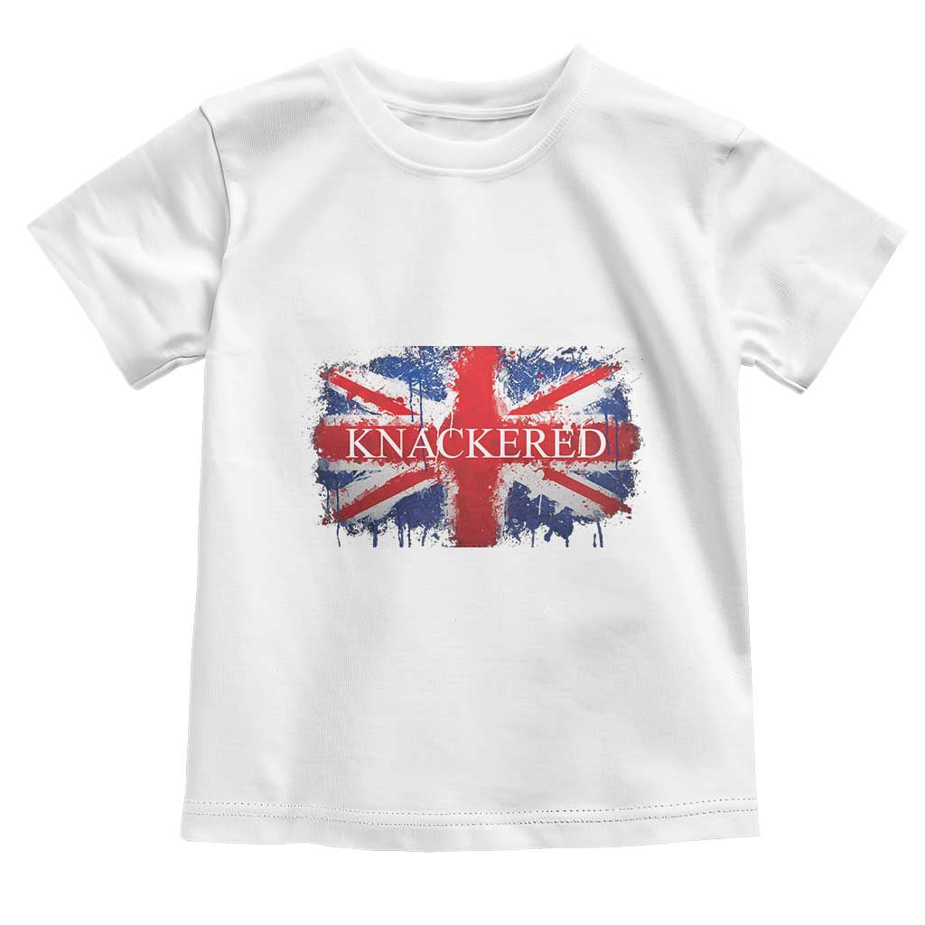 Funny Knackered The UK Flag British Toddler T Shirt