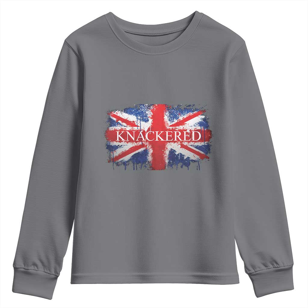 Funny Knackered The UK Flag British Youth Sweatshirt