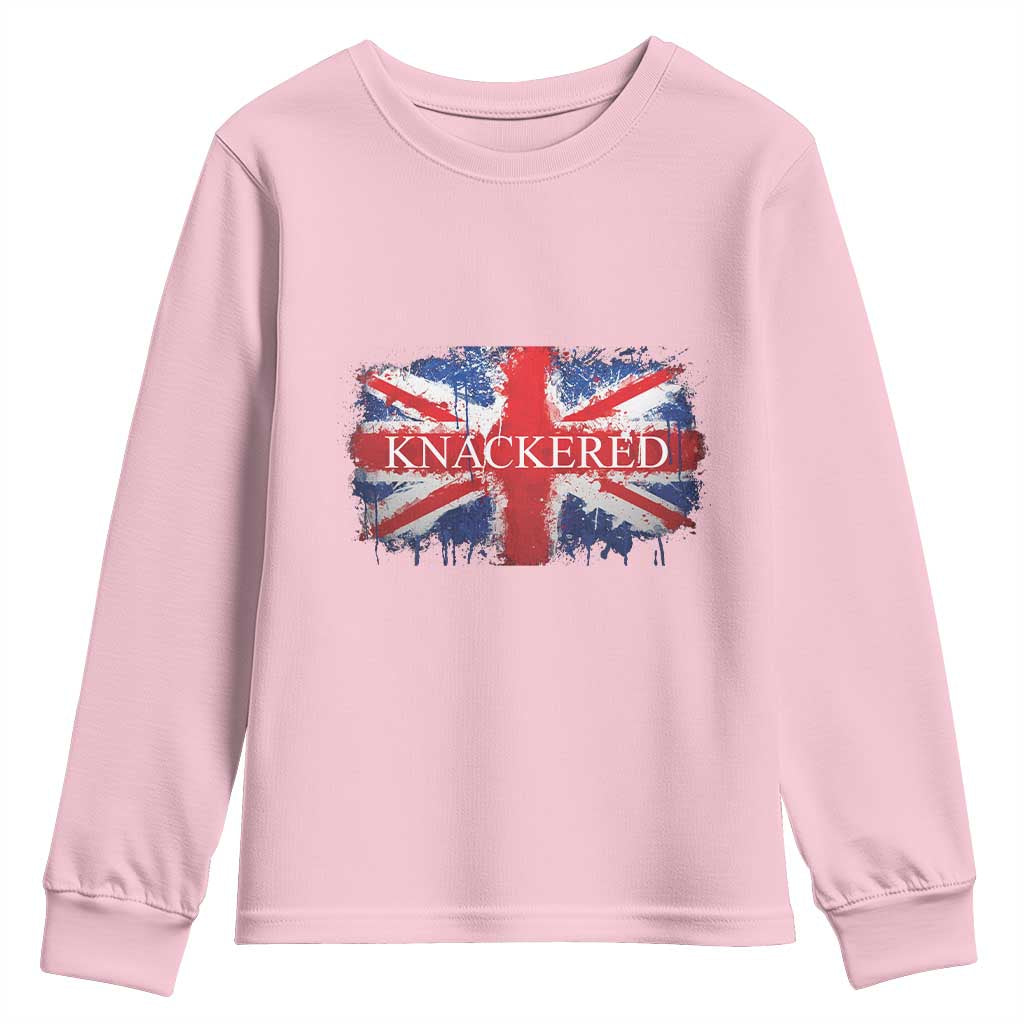 Funny Knackered The UK Flag British Youth Sweatshirt