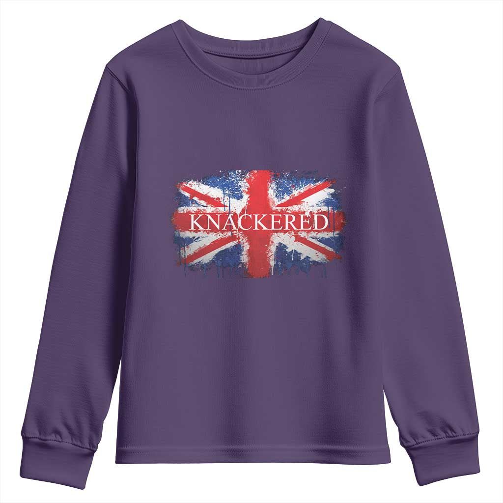 Funny Knackered The UK Flag British Youth Sweatshirt