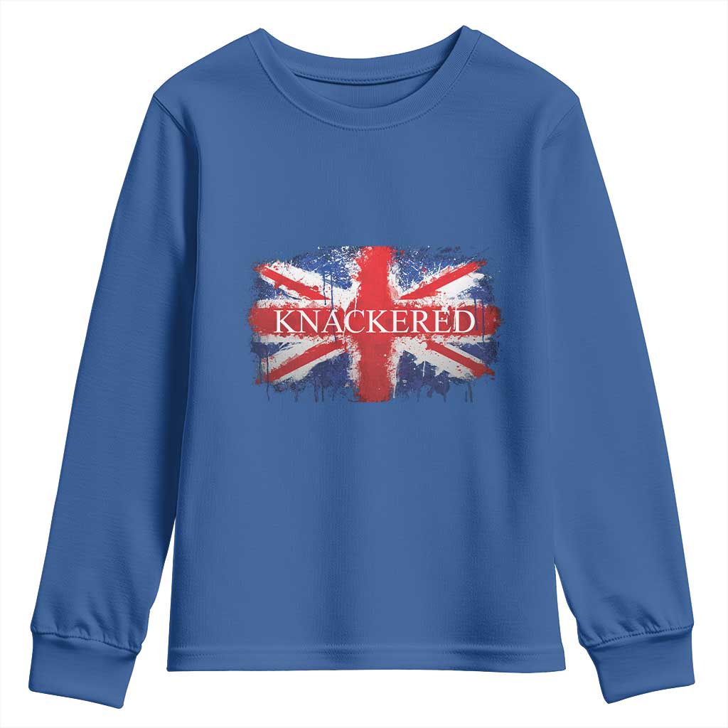 Funny Knackered The UK Flag British Youth Sweatshirt