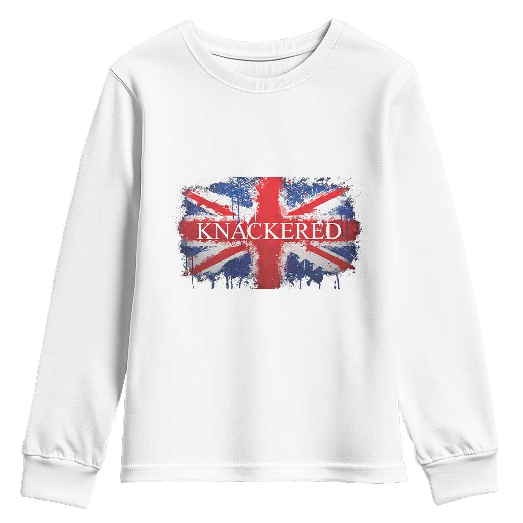 Funny Knackered The UK Flag British Youth Sweatshirt
