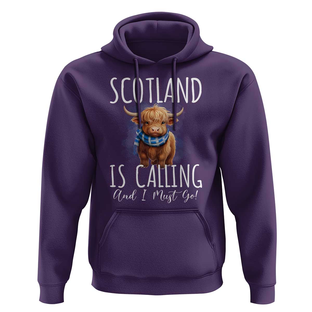 Scotland is Calling and I must Go Highland Cow Hoodie