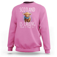 Scotland is Calling and I must Go Highland Cow Sweatshirt