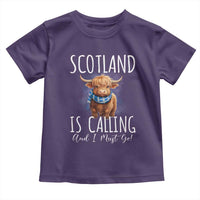 Scotland is Calling and I must Go Highland Cow Toddler T Shirt