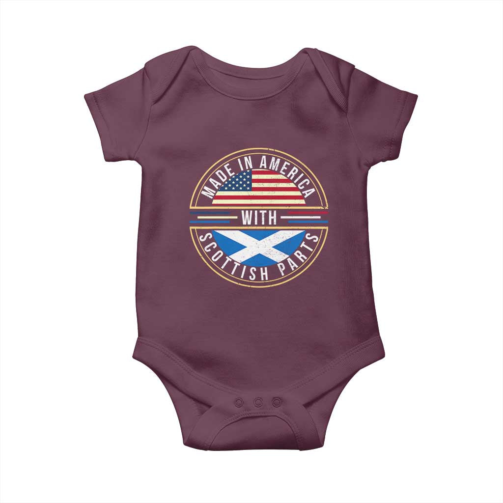 Scottish American Baby Onesie Made In America With Scottish Parts Scotland