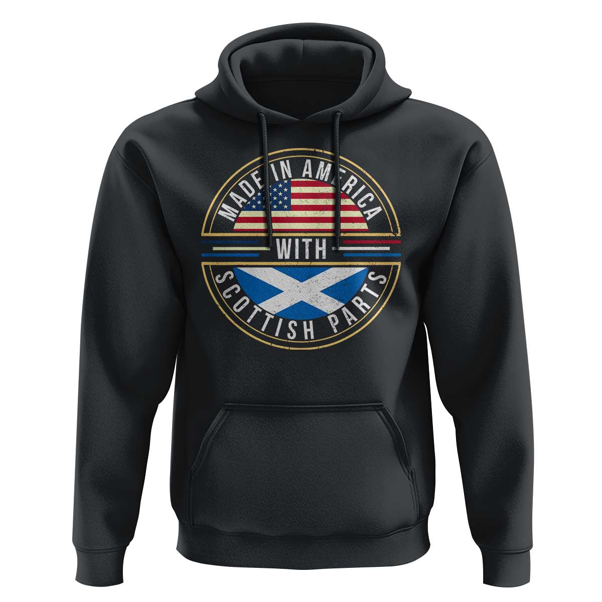 Scottish American Hoodie Made In America With Scottish Parts Scotland