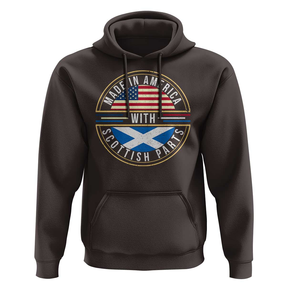Scottish American Hoodie Made In America With Scottish Parts Scotland