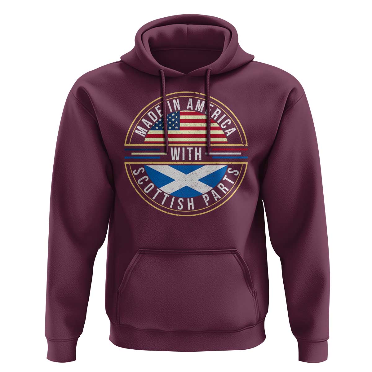 Scottish American Hoodie Made In America With Scottish Parts Scotland