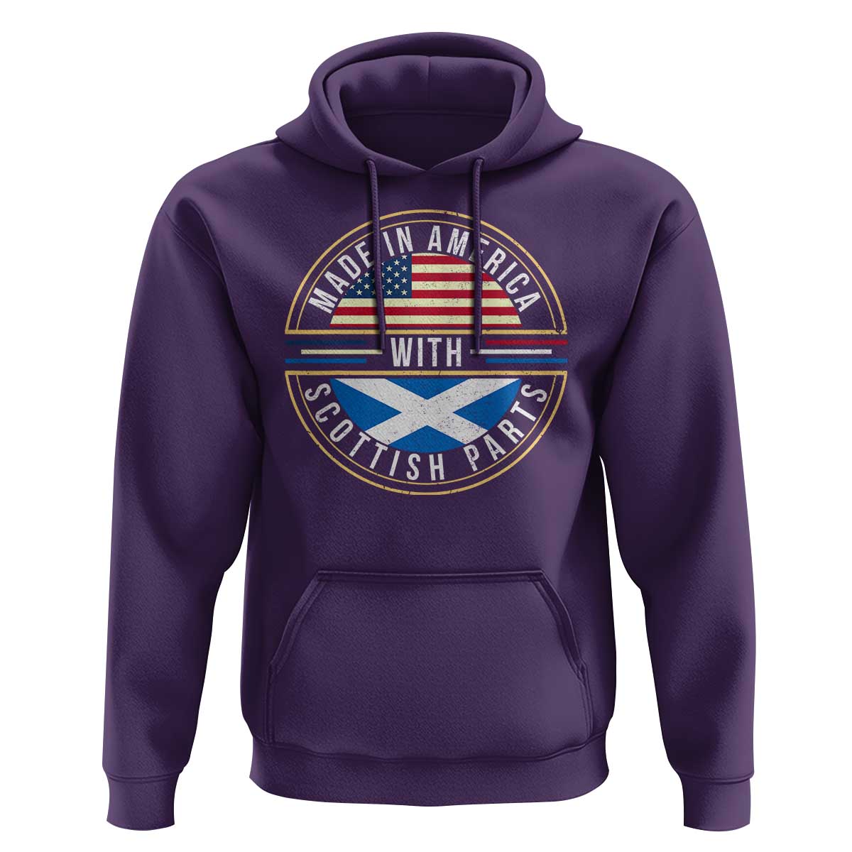 Scottish American Hoodie Made In America With Scottish Parts Scotland