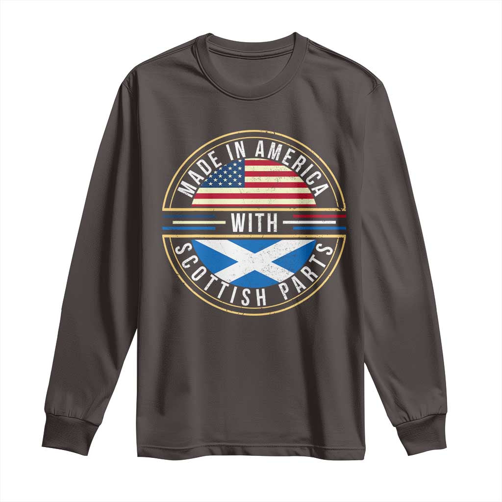 Scottish American Long Sleeve Shirt Made In America With Scottish Parts Scotland