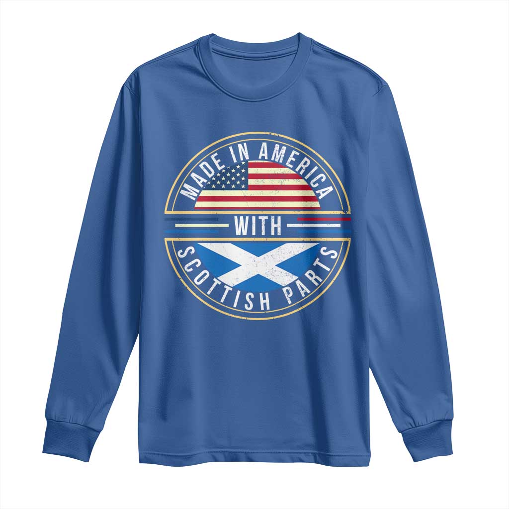 Scottish American Long Sleeve Shirt Made In America With Scottish Parts Scotland