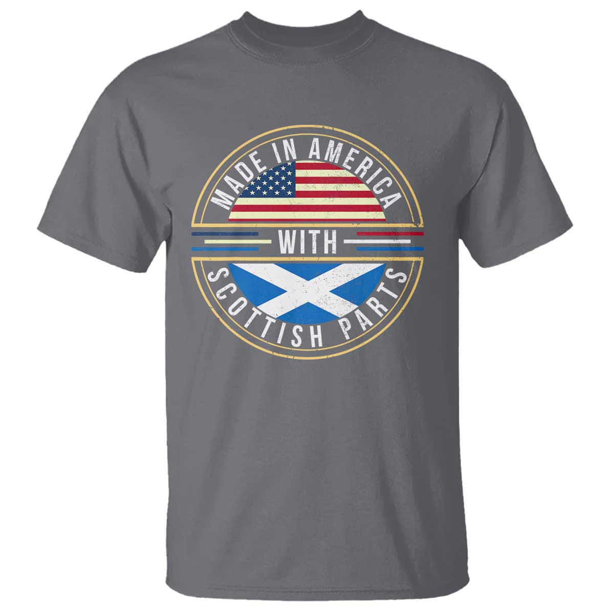 Scottish American T Shirt Made In America With Scottish Parts Scotland - Wonder Print Shop