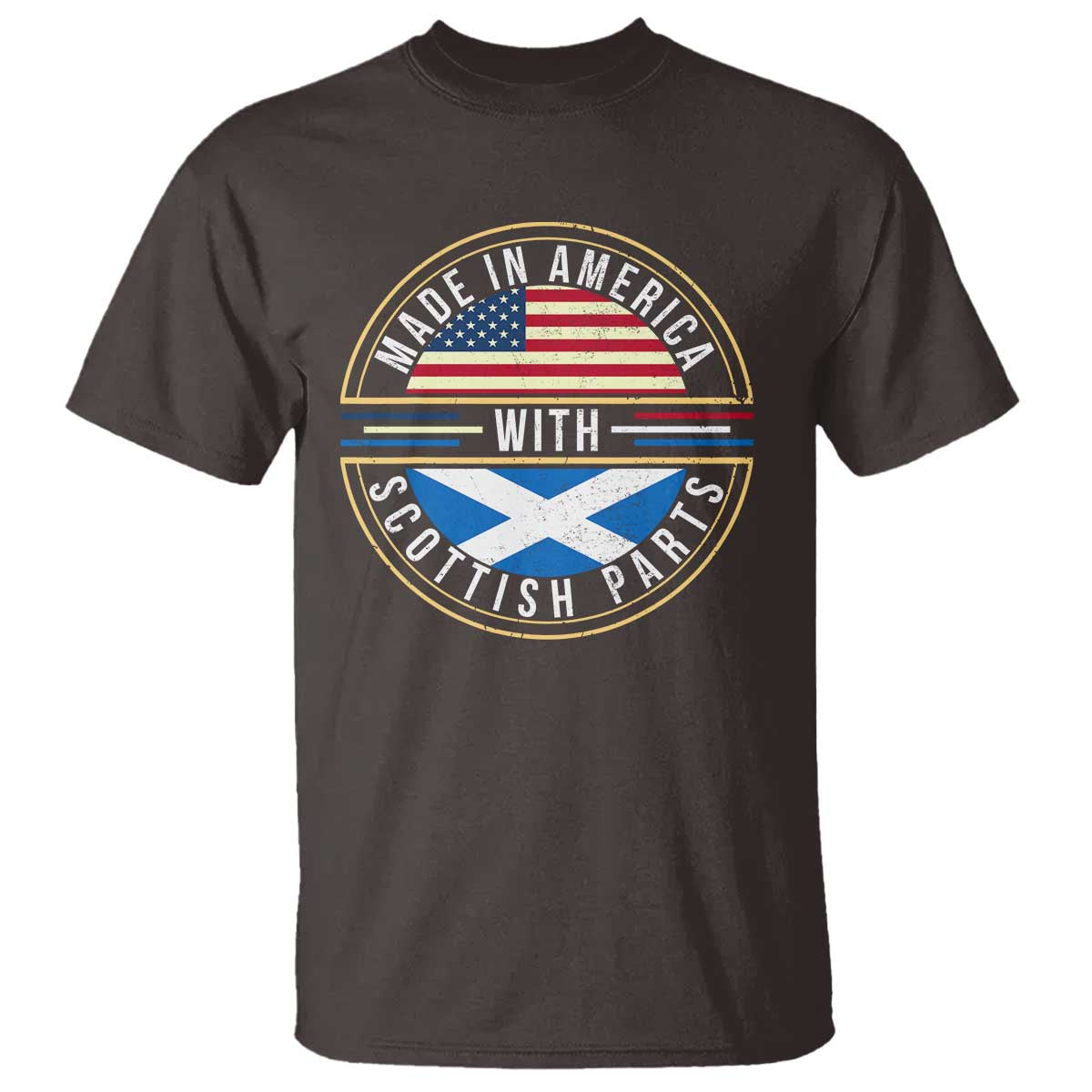 Scottish American T Shirt Made In America With Scottish Parts Scotland - Wonder Print Shop