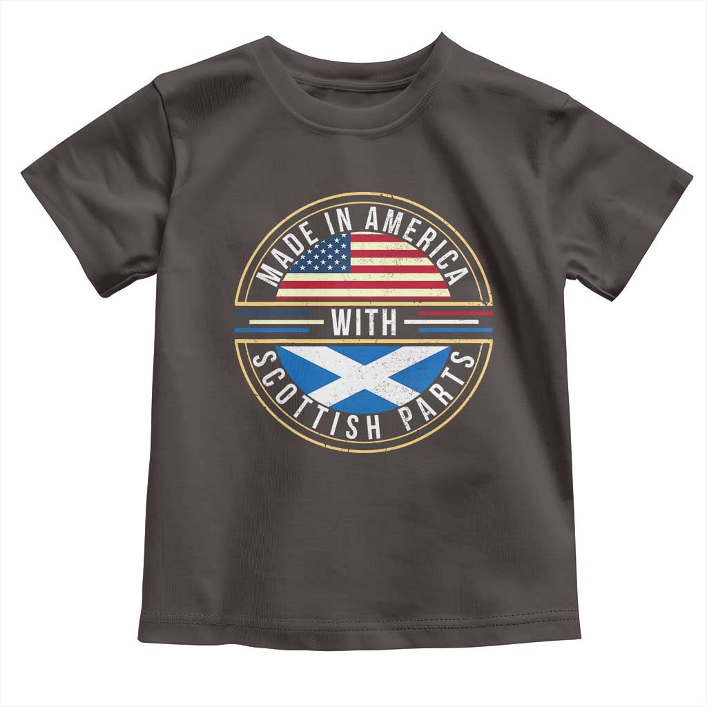 Scottish American Toddler T Shirt Made In America With Scottish Parts Scotland