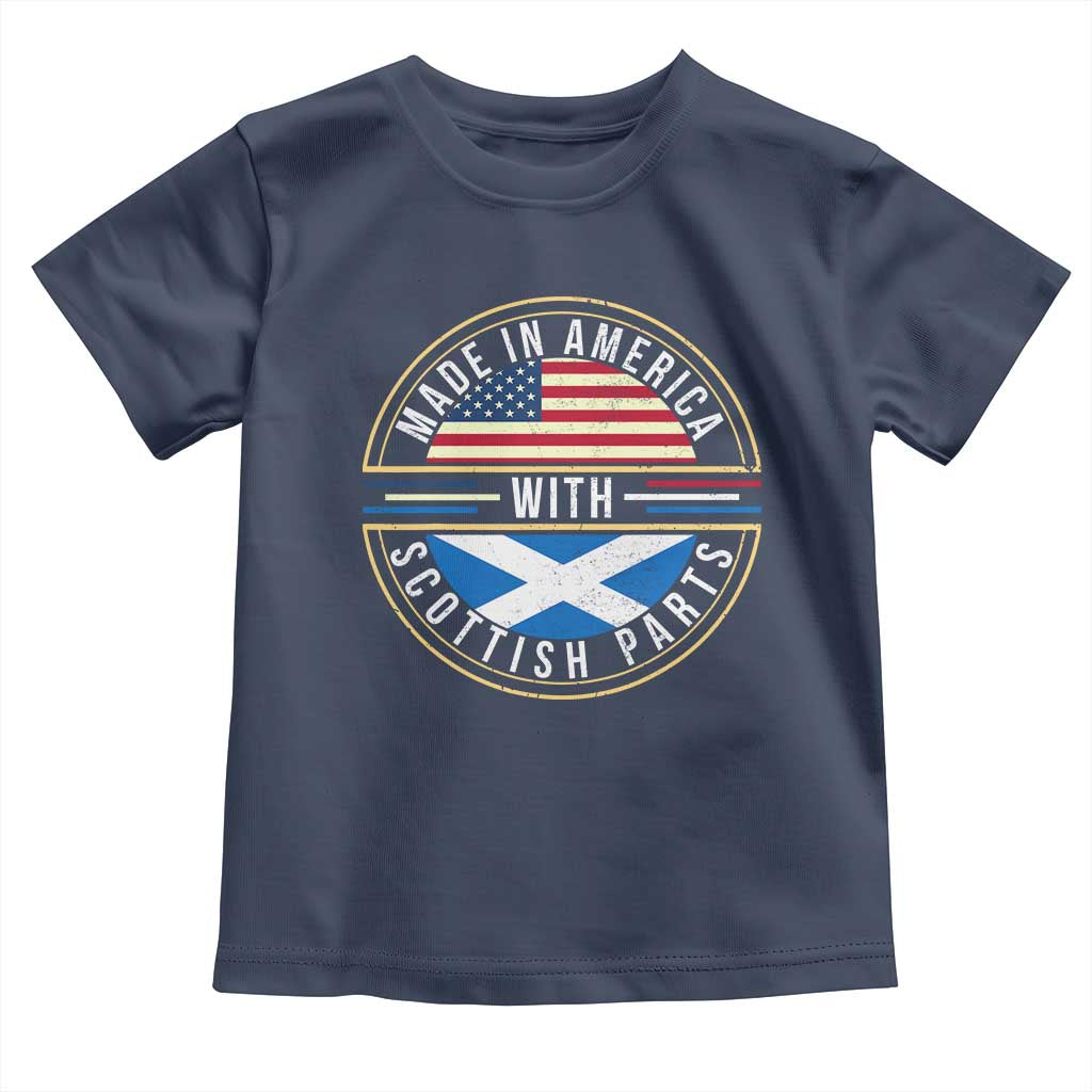 Scottish American Toddler T Shirt Made In America With Scottish Parts Scotland