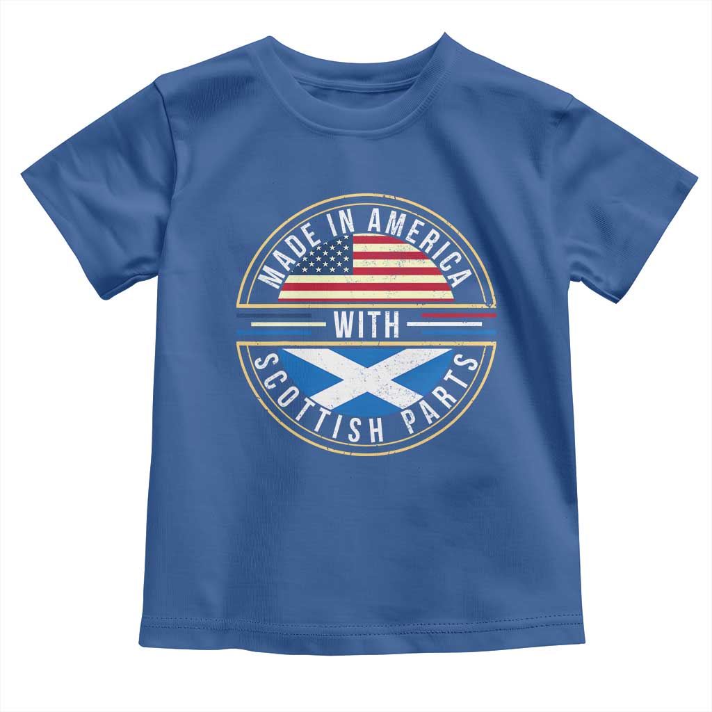 Scottish American Toddler T Shirt Made In America With Scottish Parts Scotland