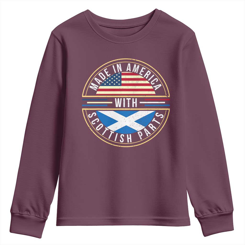 Scottish American Youth Sweatshirt Made In America With Scottish Parts Scotland
