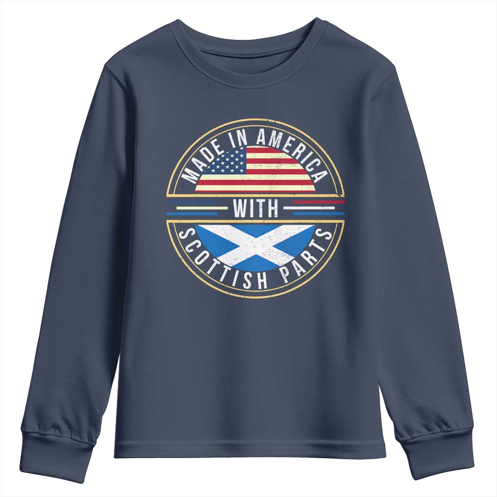 Scottish American Youth Sweatshirt Made In America With Scottish Parts Scotland