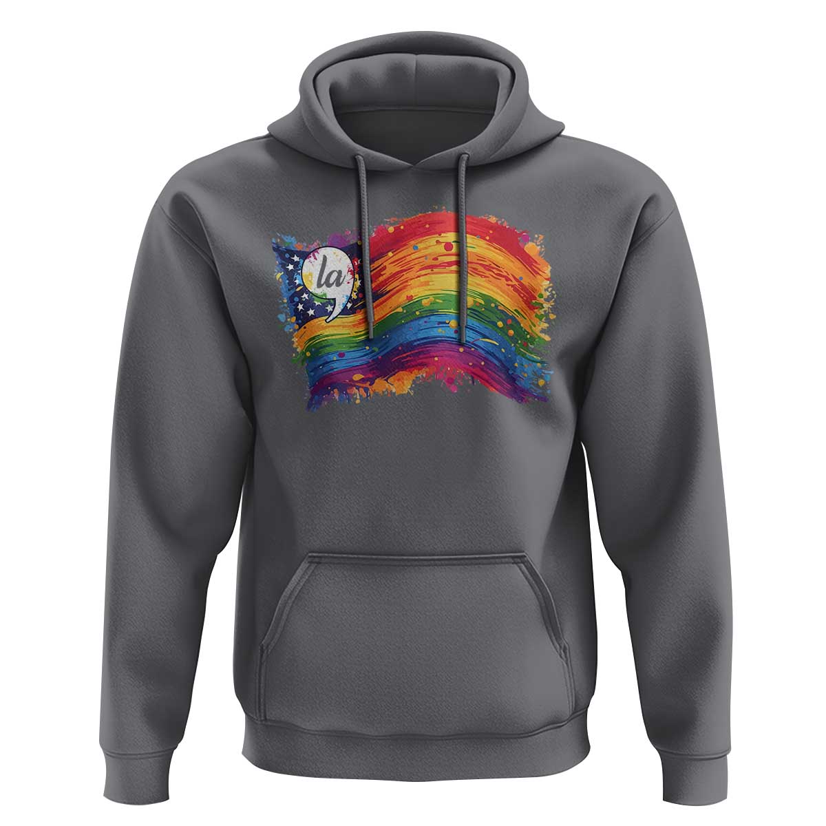 Rainbow  Flag Comma La Harris 2024 Hoodie - Wonder Print Shop
