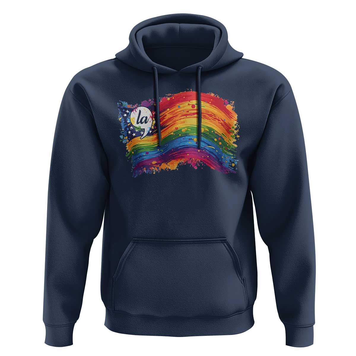 Rainbow  Flag Comma La Harris 2024 Hoodie - Wonder Print Shop