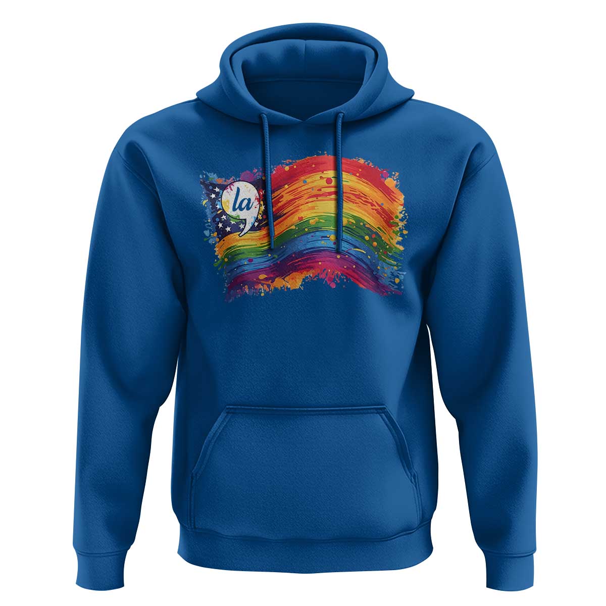 Rainbow  Flag Comma La Harris 2024 Hoodie - Wonder Print Shop