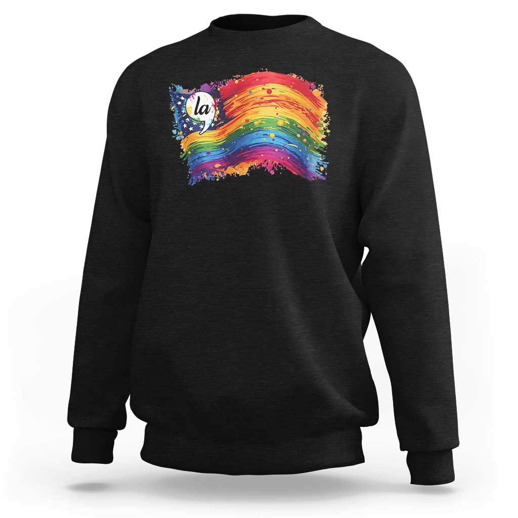 Rainbow  Flag Comma La Harris 2024 Sweatshirt - Wonder Print Shop