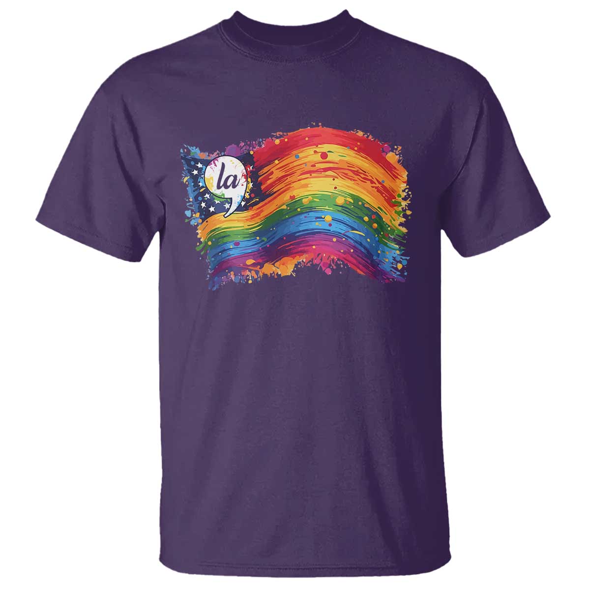 Rainbow  Flag Comma La Harris 2024 T Shirt - Wonder Print Shop
